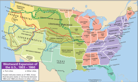 westward expansion map with rivers